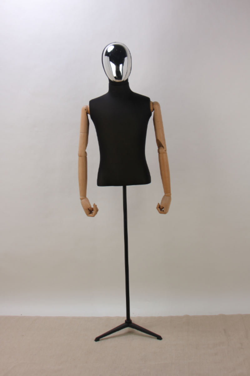 Cloth Cover Men'S Half Figure  Mannequins Rotating Model Props