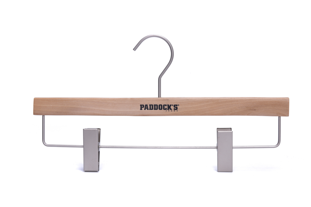 Strong & Durable Thick Wooden Bottom Hanger Natural Color