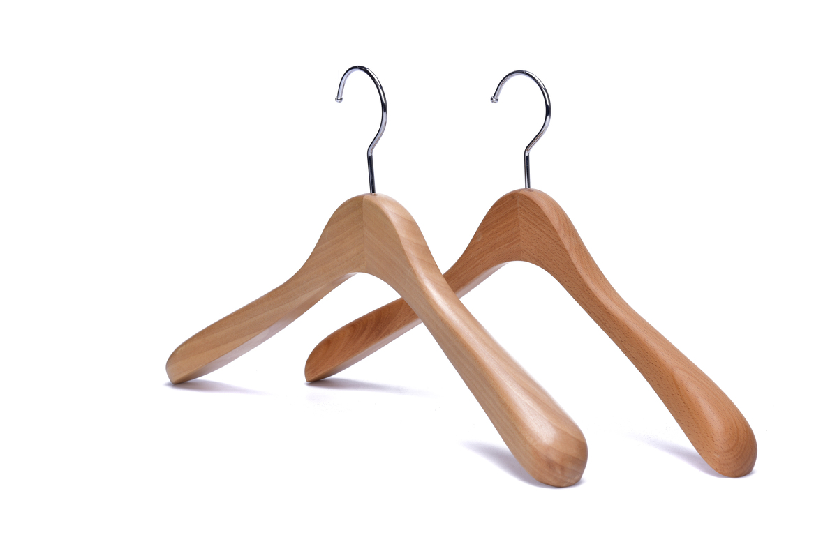 Sturdy Heavy Smooth Lotus/Beech Wood Coat Hanger