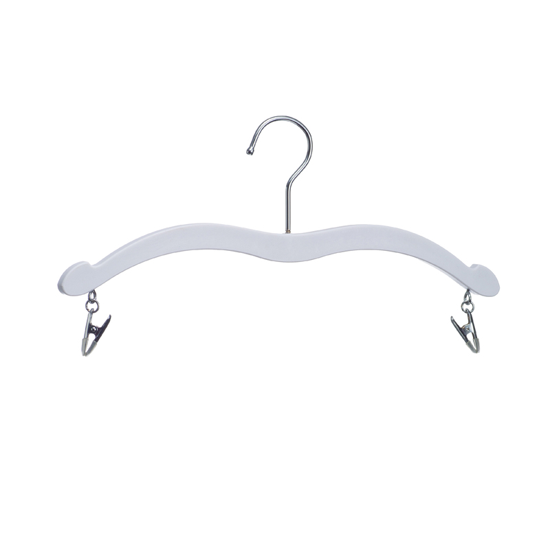 Stylish White Solid Wood Underwear Rack With Short Chain Clip