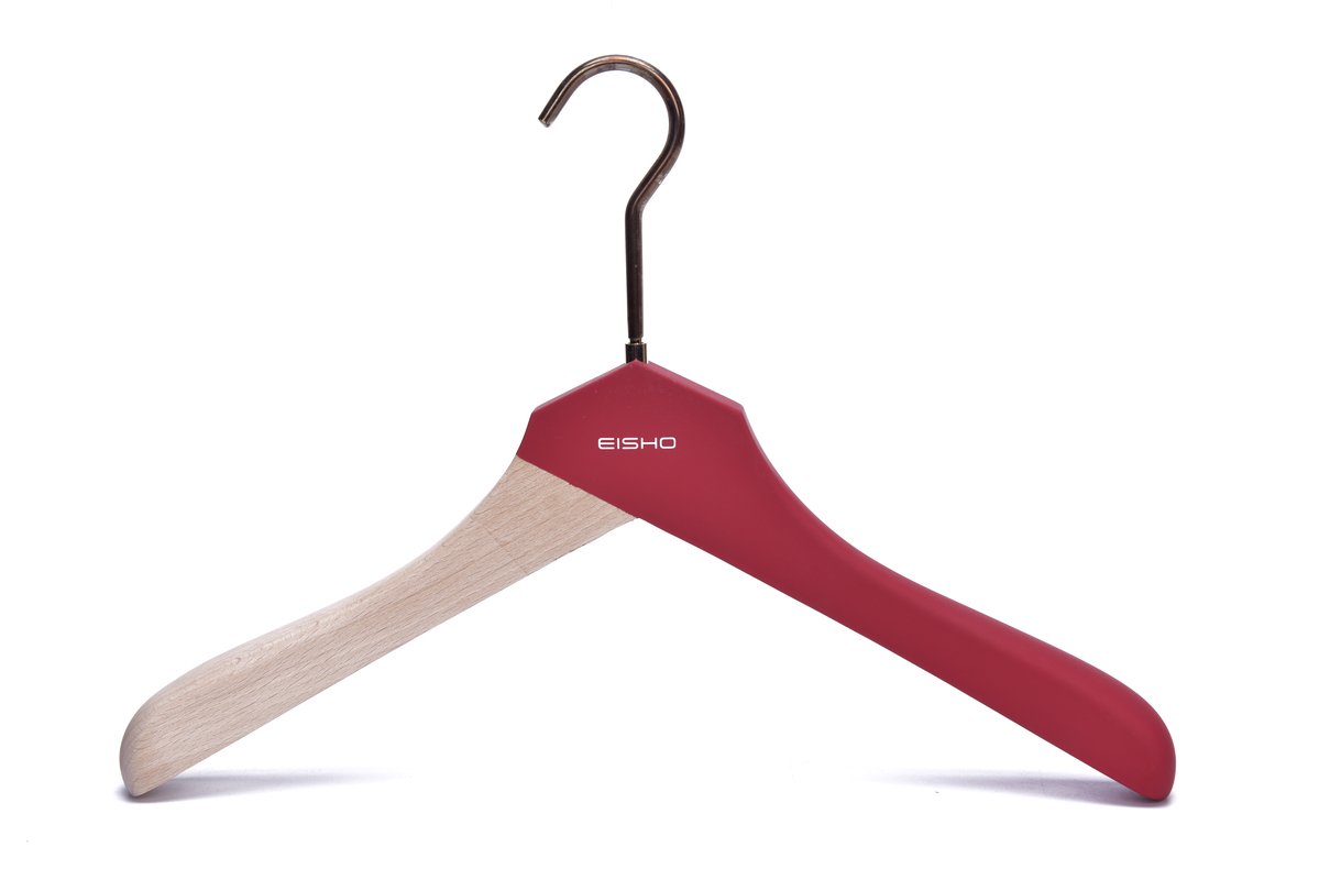 Red gold mixed color high-quality beech wood hangers