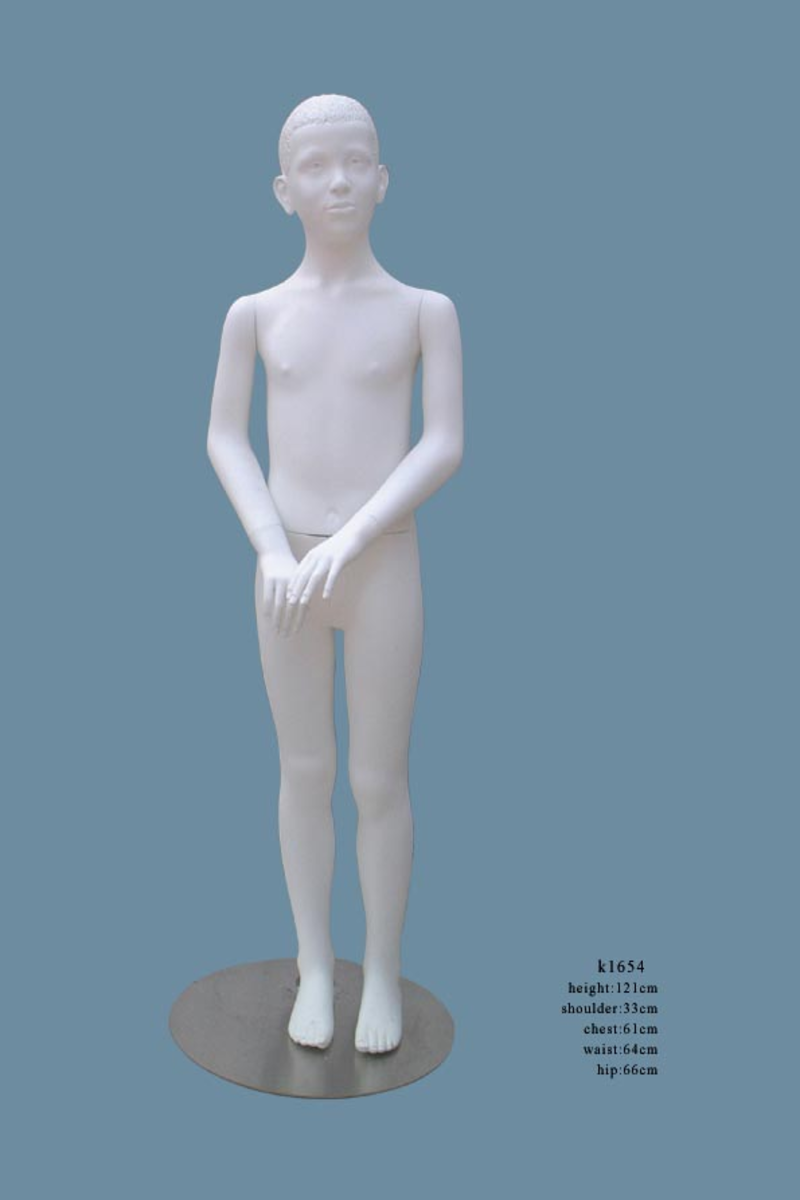 Personalize Fullbody Boy Mannequin with Head Fiberglass Standing Position