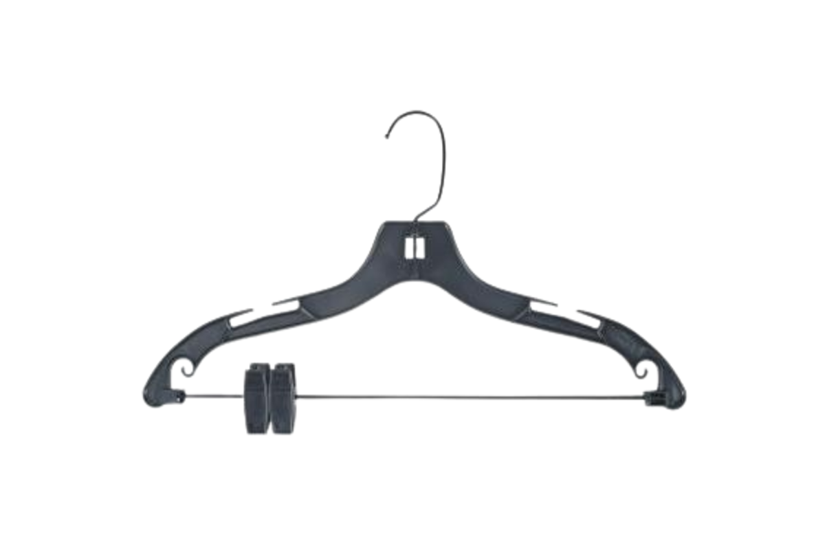 Functional Minimalist Plastic Hanger with Notches