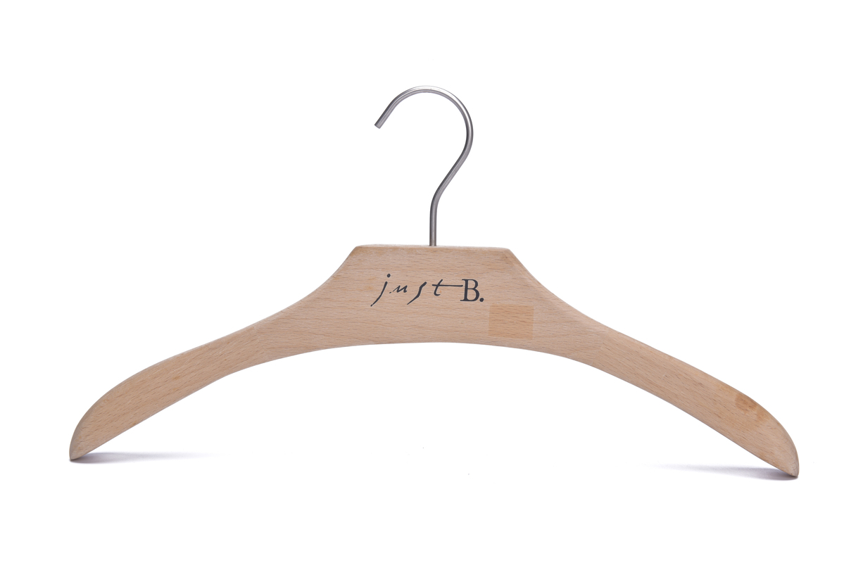 Sleek Shoulder Design Natural Unpainted Beech Hanger