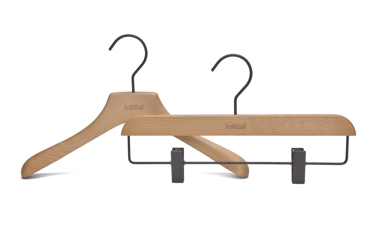 Small Size Birch Wood Hanger Natural Color Suit Hanger