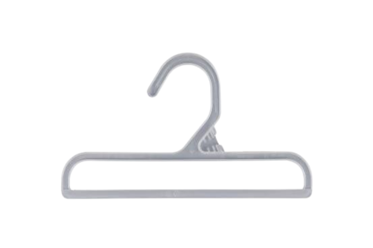 Compact Plastic Hanger with Horizontal Bar