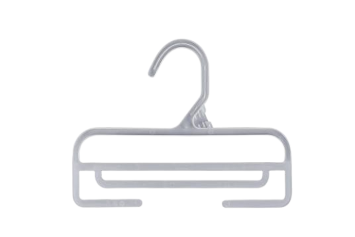 Multi-Layered Plastic Hanger with Open Bar Design