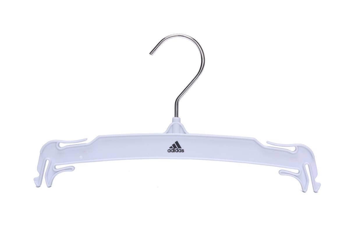 Adidas White Unpainted Sport Style Plastic Hanger 