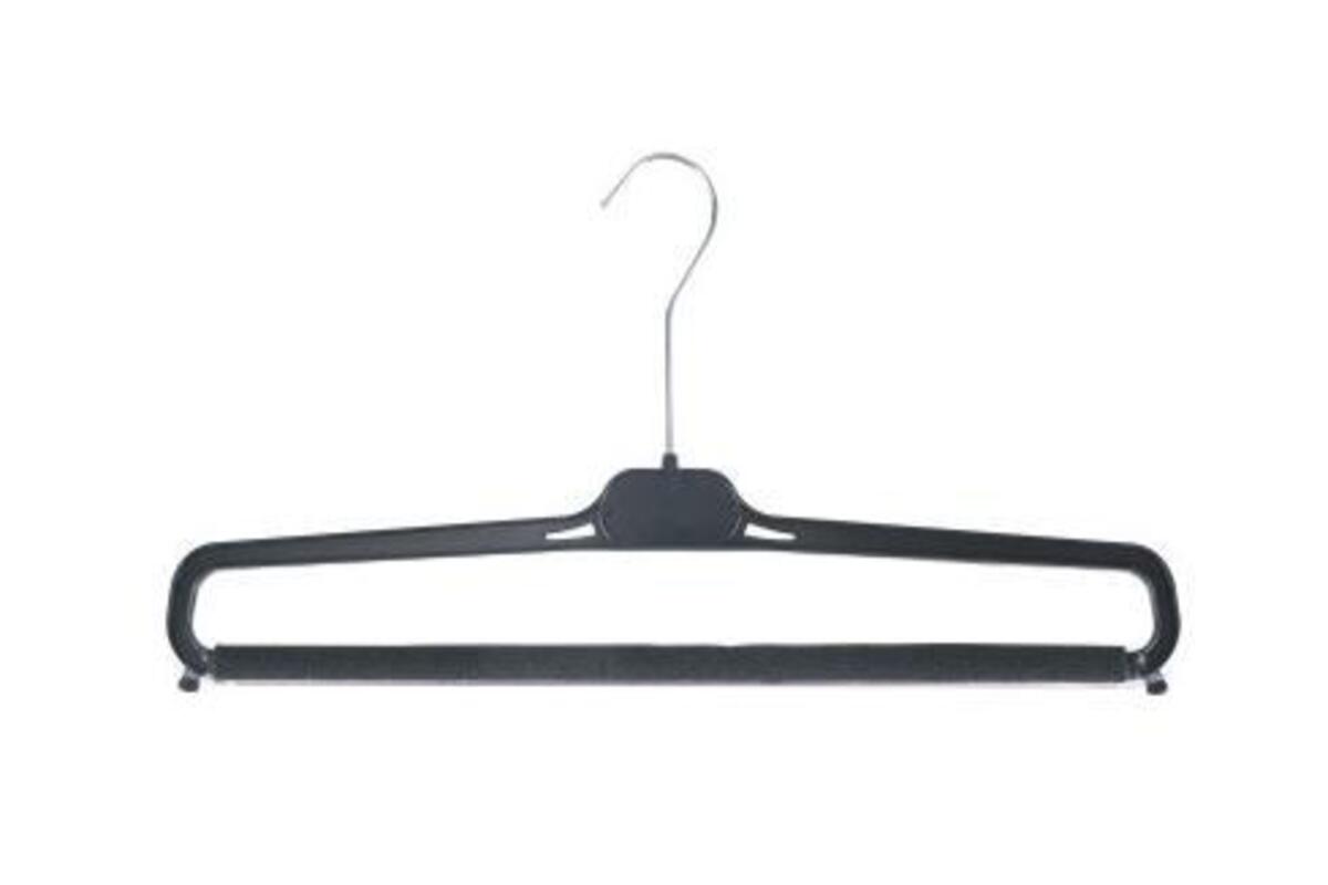 Slim Plastic Trousers Hanger with Non-Slip Soft Bar