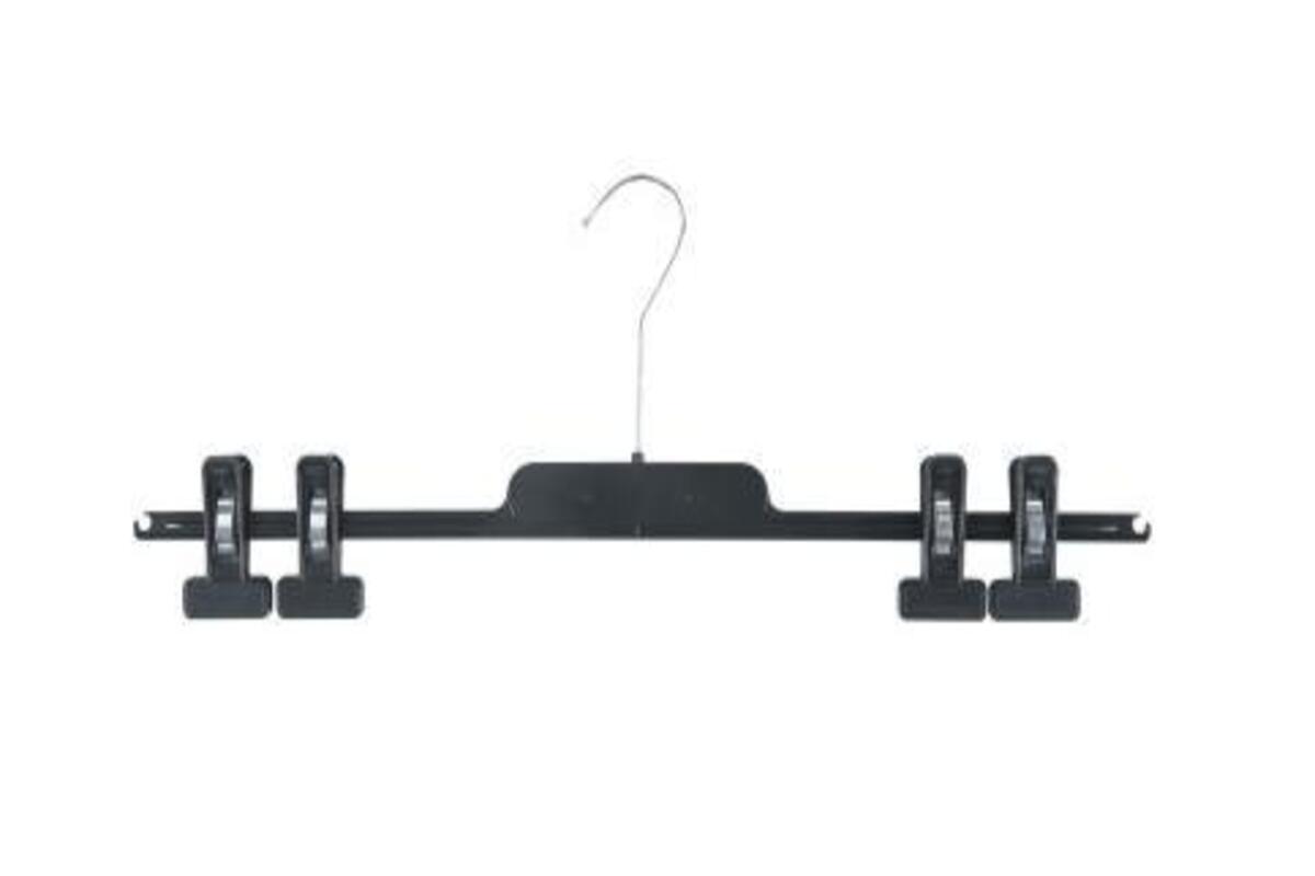 Adjustable Plastic Clip Hanger with Double Clips